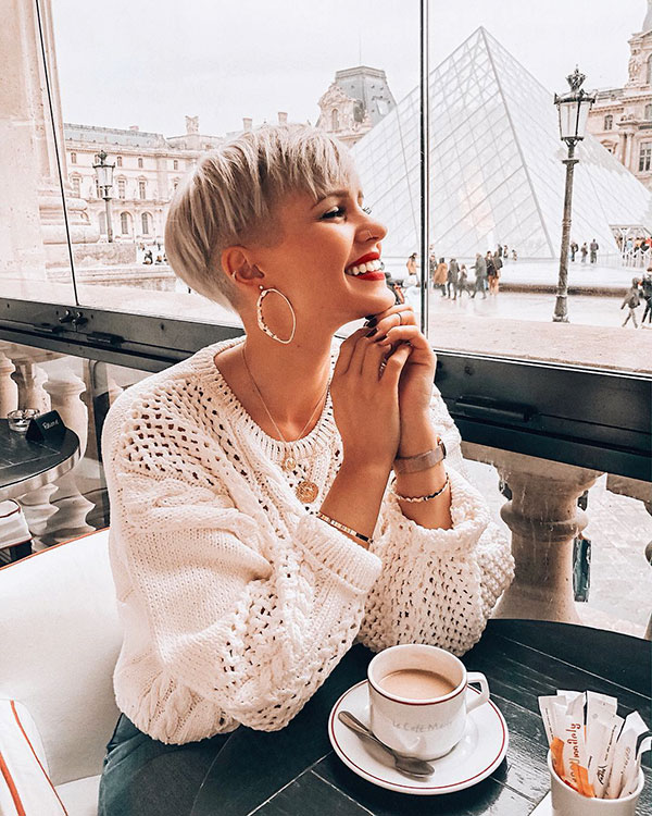 Blonde Pixie Cut