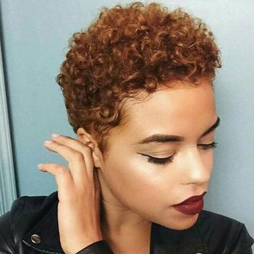Copper Short Naturally Curly Haircuts-18