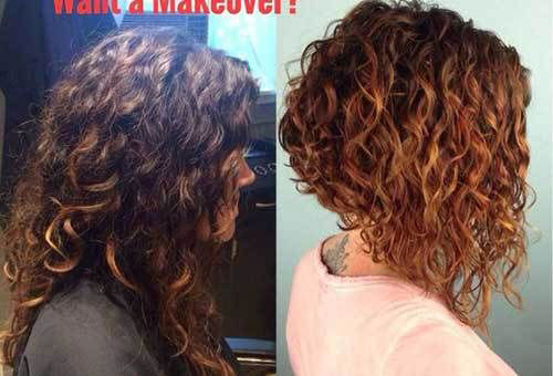 Line Hairstyles for Short Curly Hair-13