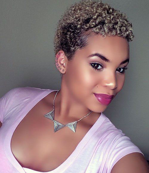 Round Face African American Short Haircuts-9