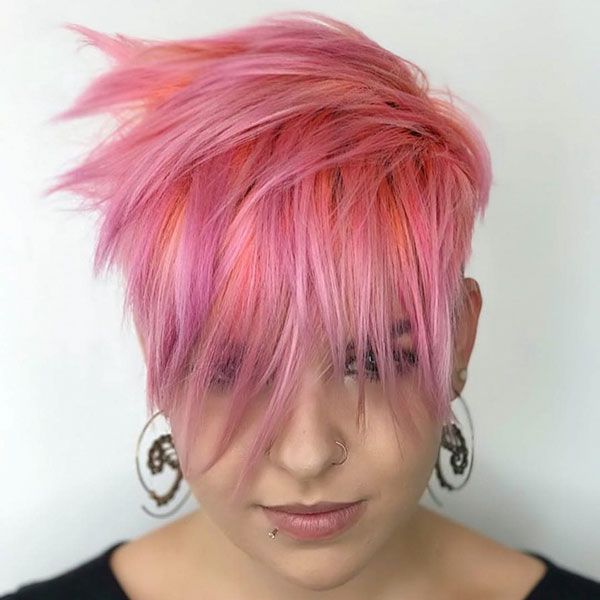 Amazing Pink Pixie Cut