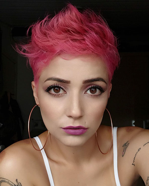 Pink Pixie Hairstyles