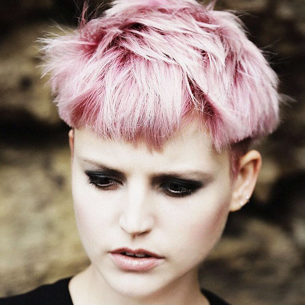 Short Pink Hair Color