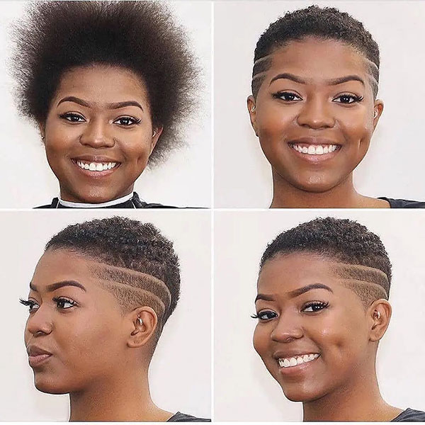 Round Face Short Natural Haircuts For Black Females