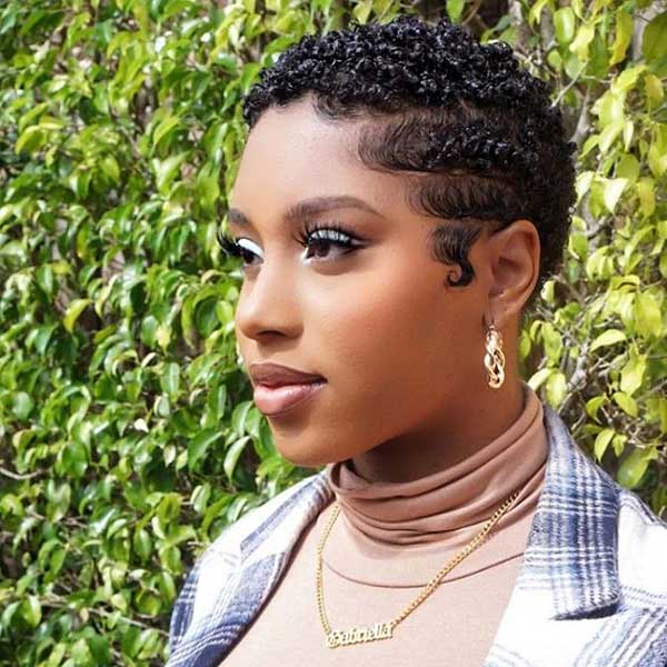 Round Face Short Natural Haircuts For Black Females